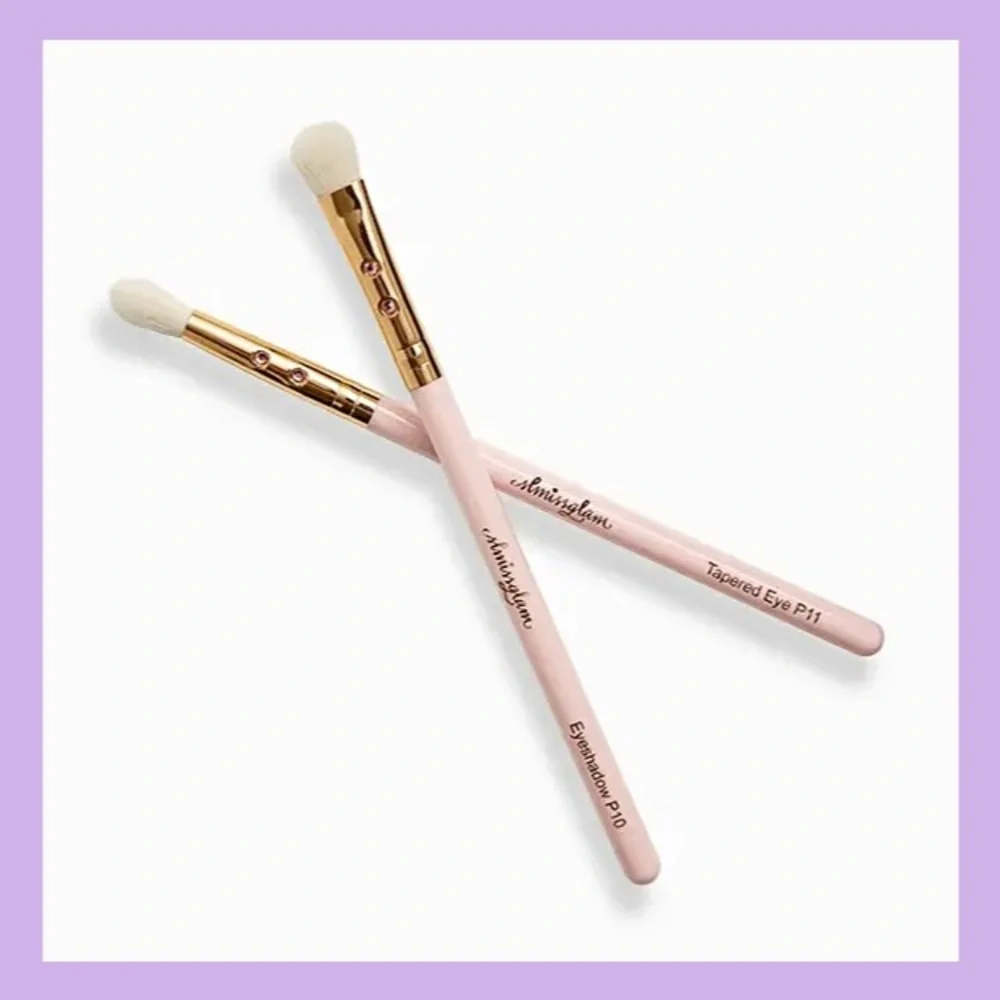 NEW SLMISSGLAM Pink Eye Brush Duo